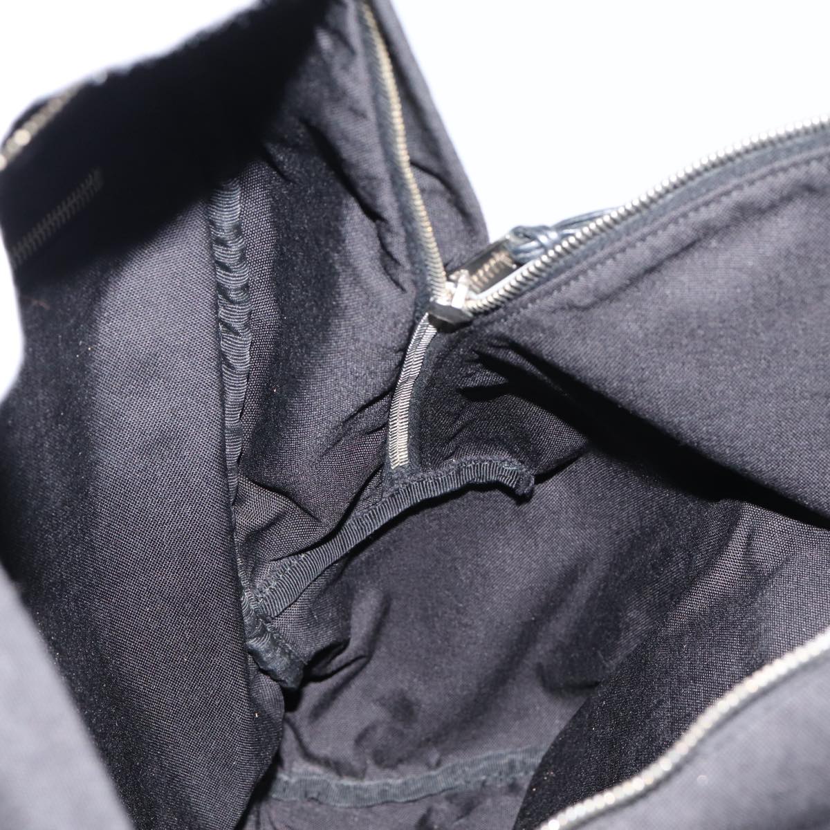 SAINT LAURENT Classic Hunter Backpack Canvas Black Silver Auth yk14364V