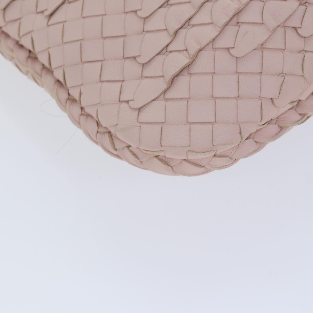 BOTTEGA VENETA INTRECCIATO Hobo Shoulder Bag Leather Pink Auth yk14854AM