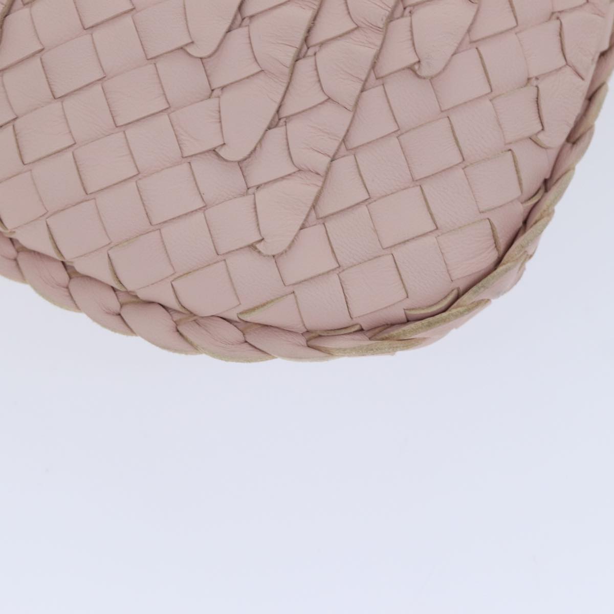 BOTTEGA VENETA INTRECCIATO Hobo Shoulder Bag Leather Pink Auth yk14854AM