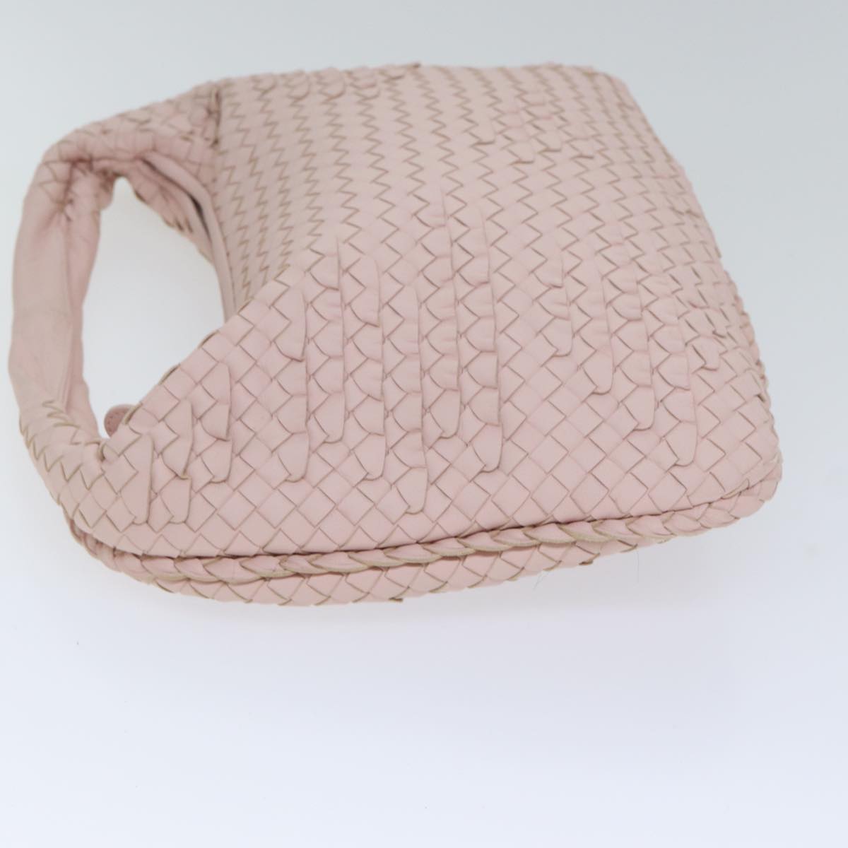 BOTTEGA VENETA INTRECCIATO Hobo Shoulder Bag Leather Pink Auth yk14854AM