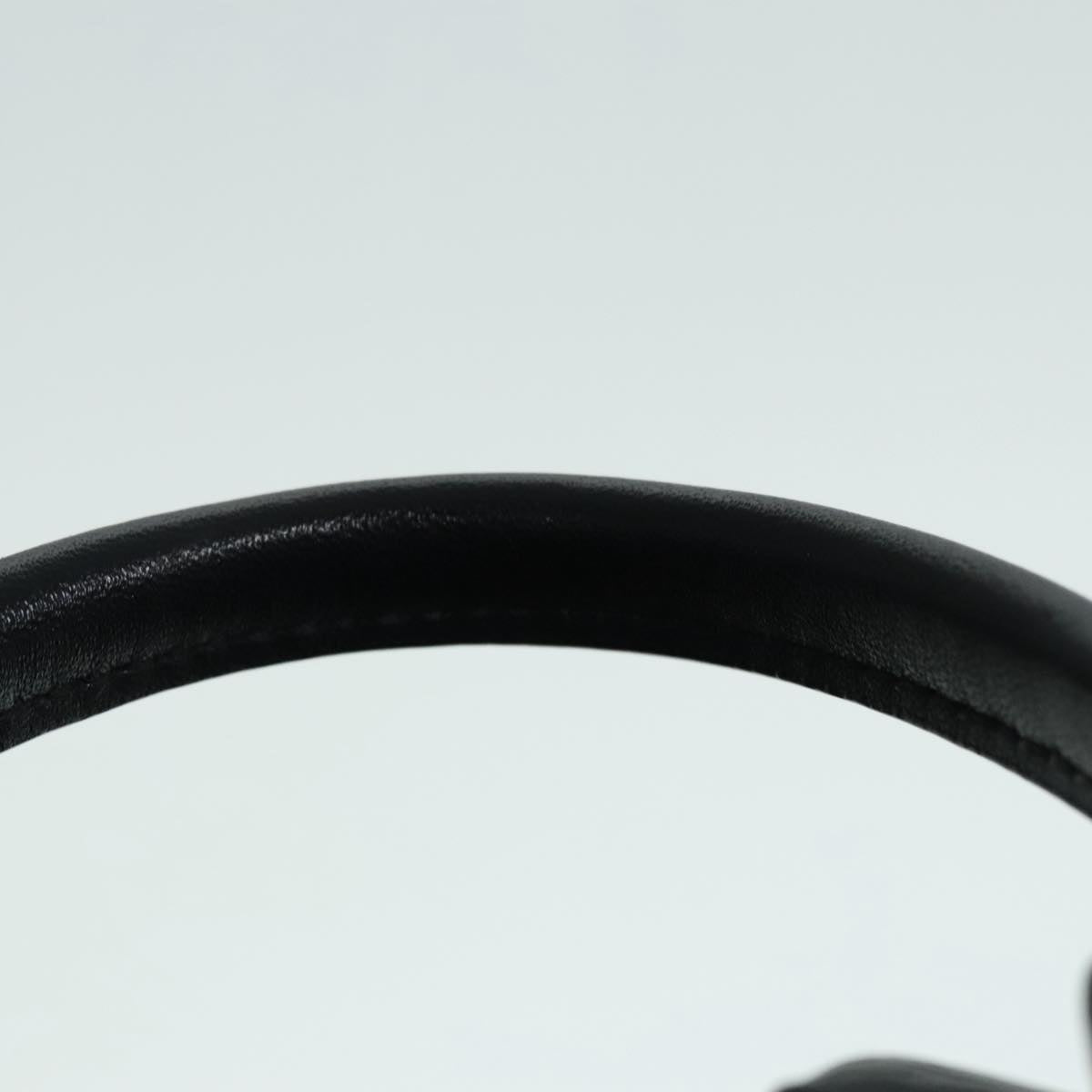 MCM Vicetos Logogram Studs Backpack PVC Black Silver Auth yk14954