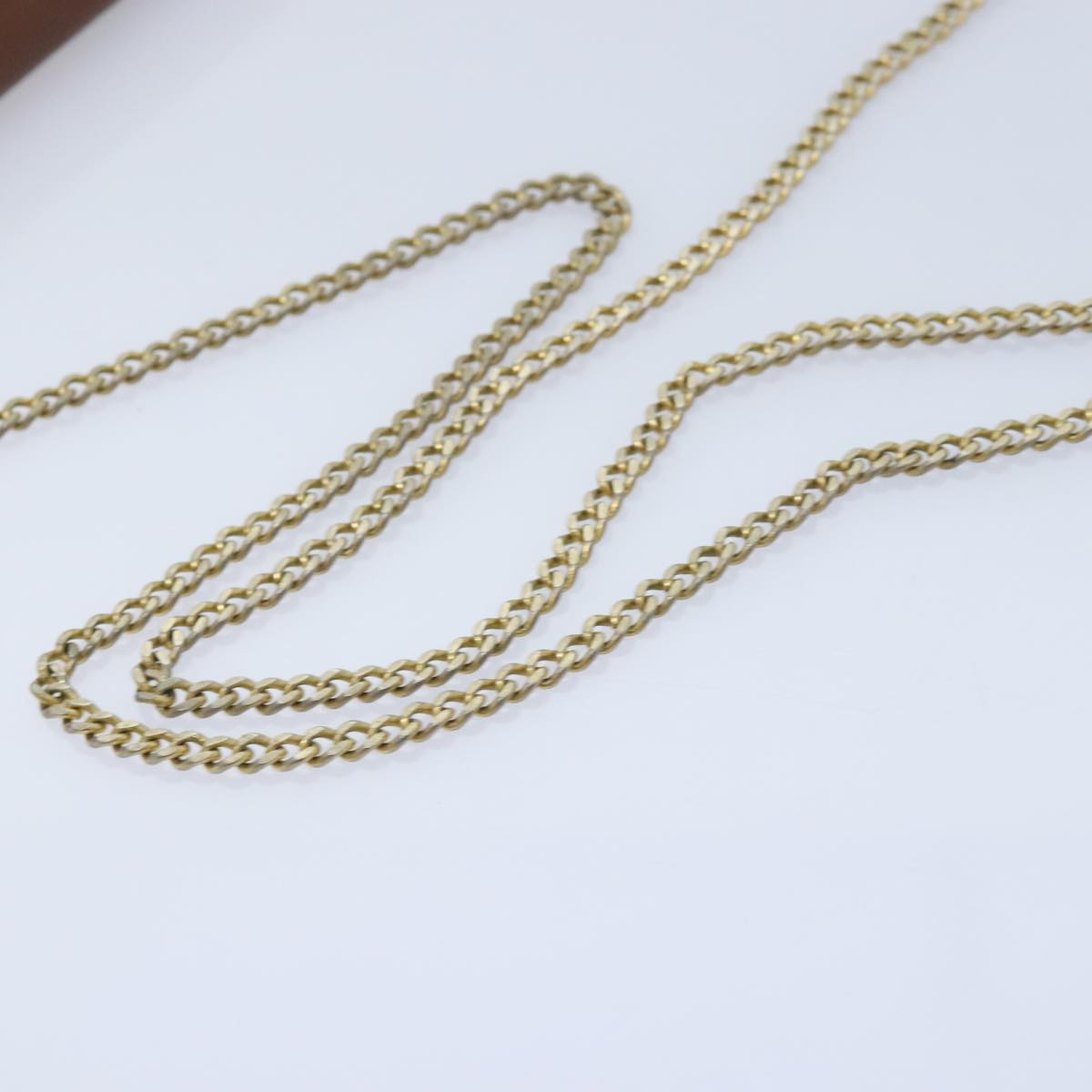 Christian Dior Chain Shoulder Bag Leather Brown Auth yk15370