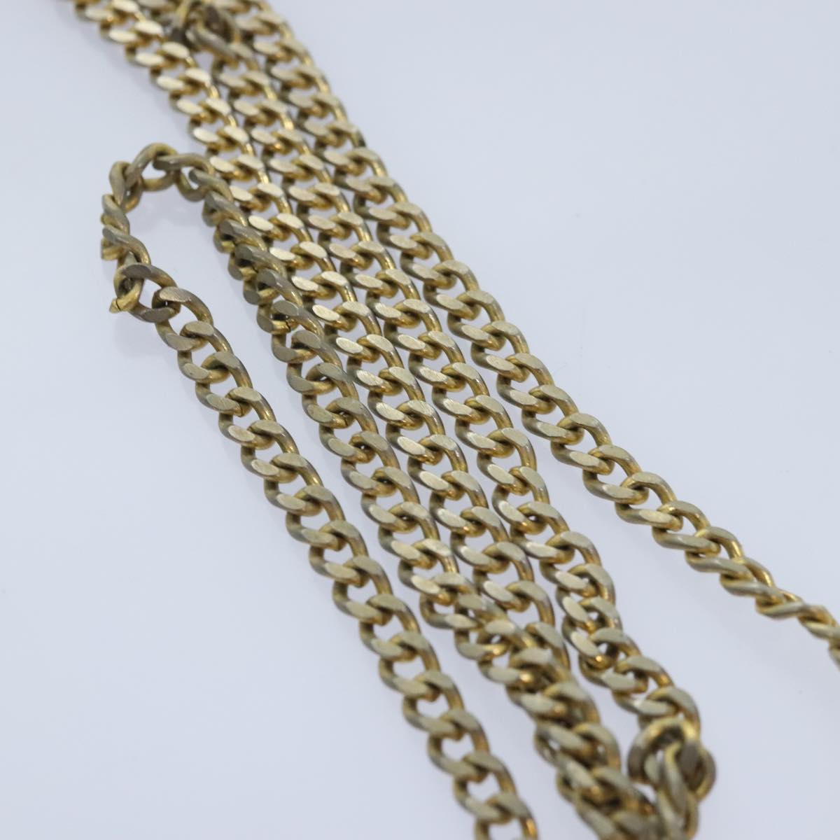 Christian Dior Chain Shoulder Bag Leather Brown Auth yk15370