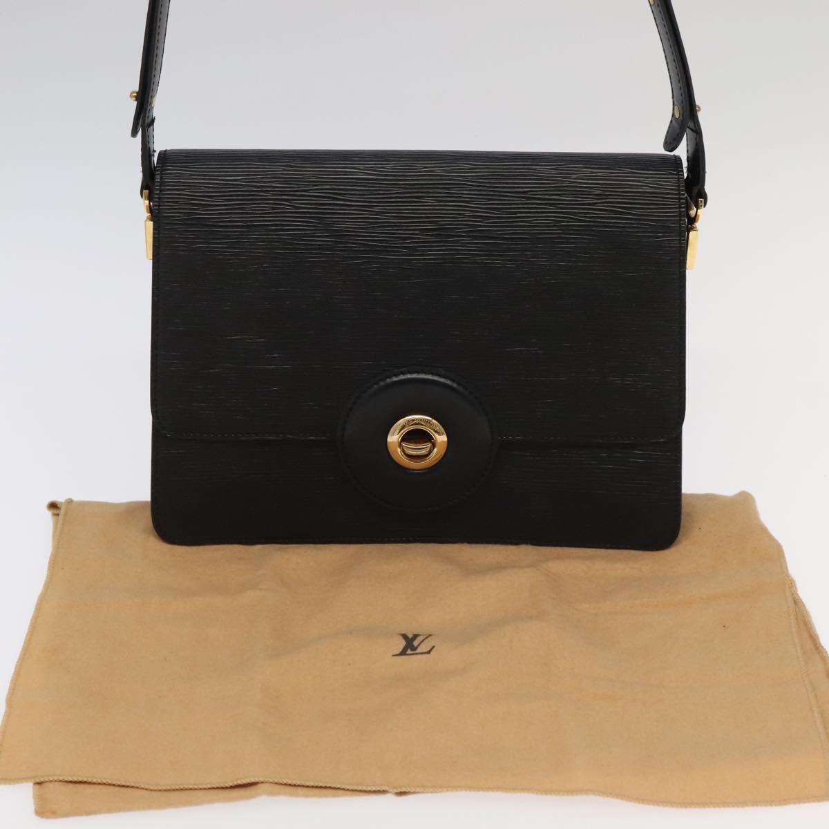 LOUIS VUITTON Epi Free Run Shoulder Bag Black M52402 LV Auth yk15517