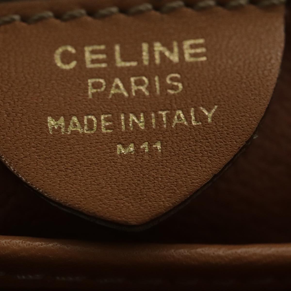 CELINE Macadam Canvas Hand Bag Coated Canvas Beige Auth yk15582V