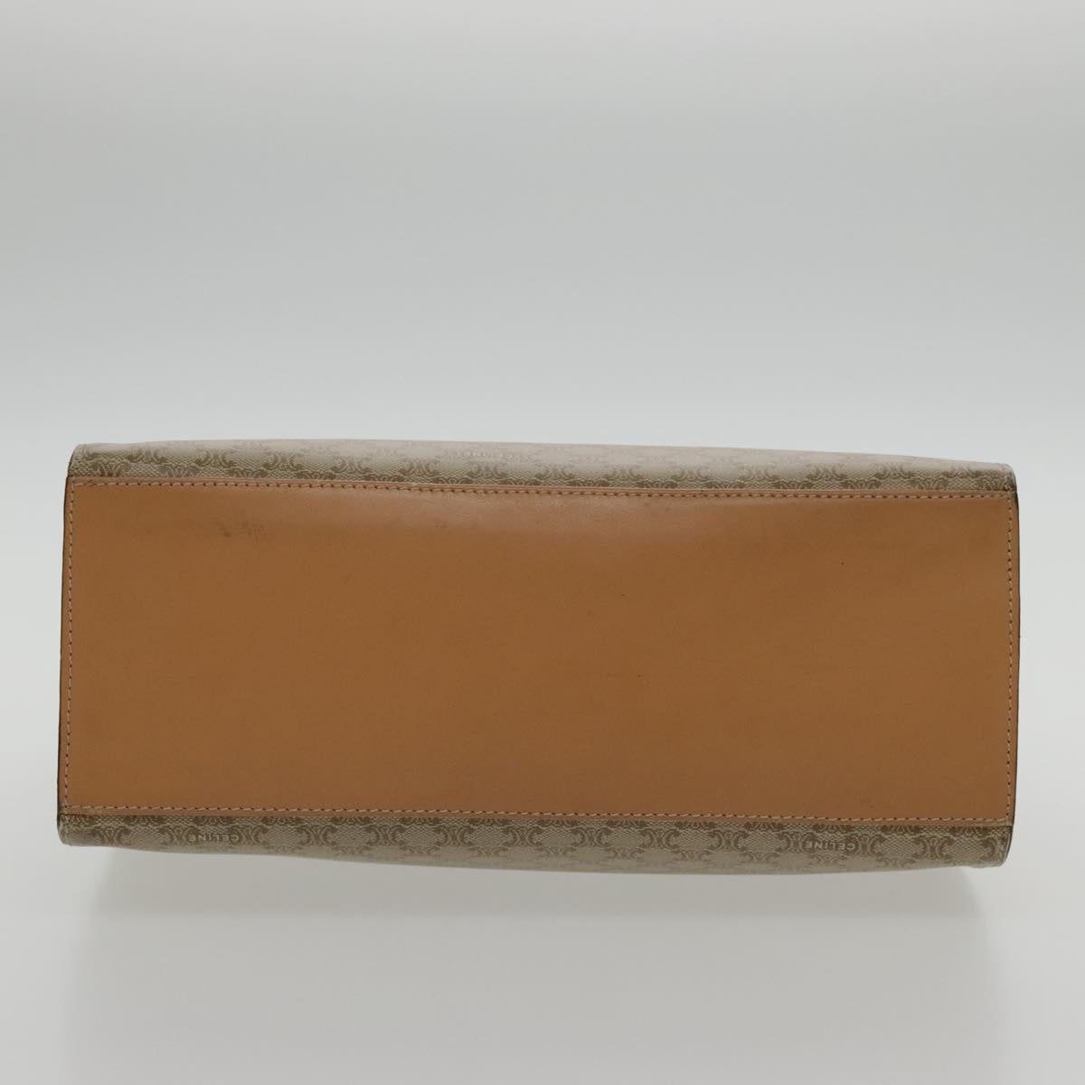 CELINE Macadam Canvas Hand Bag Coated Canvas Beige Auth yk15582V