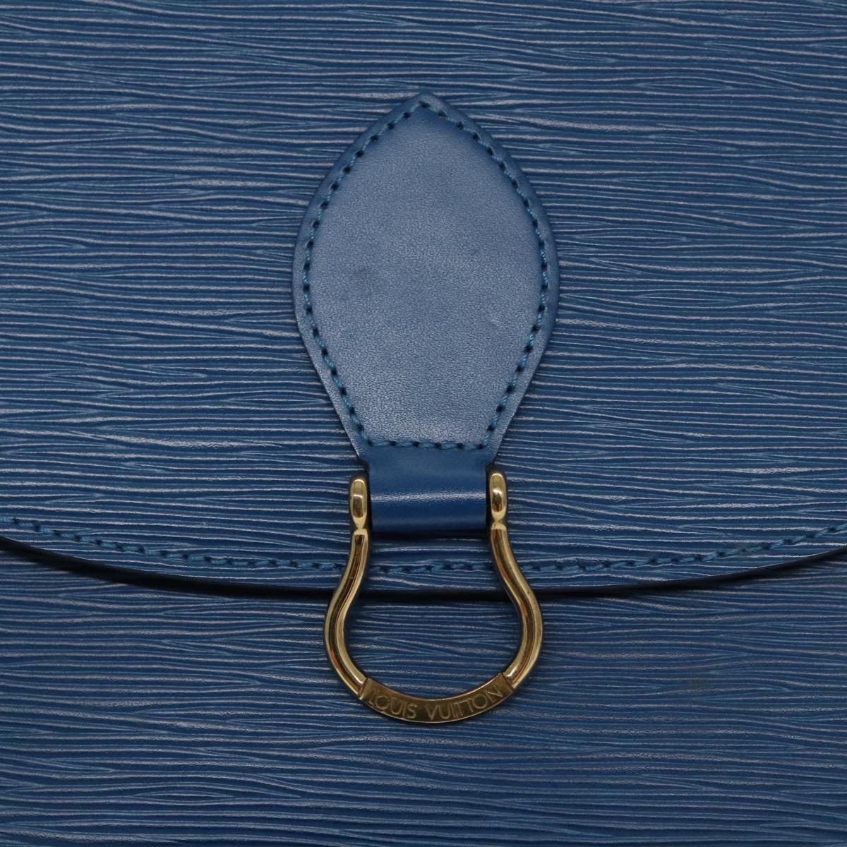 LOUIS VUITTON Epi Saint Cloud GM Shoulder Bag Toledo Blue M52195 LV Auth yk15714V