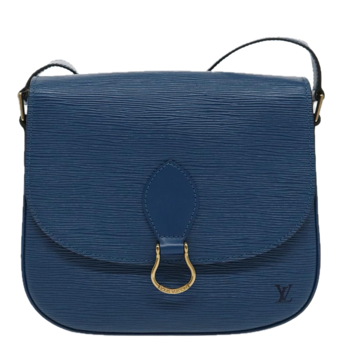 LOUIS VUITTON Epi Saint Cloud GM Shoulder Bag Toledo Blue M52195 LV Auth yk15714V