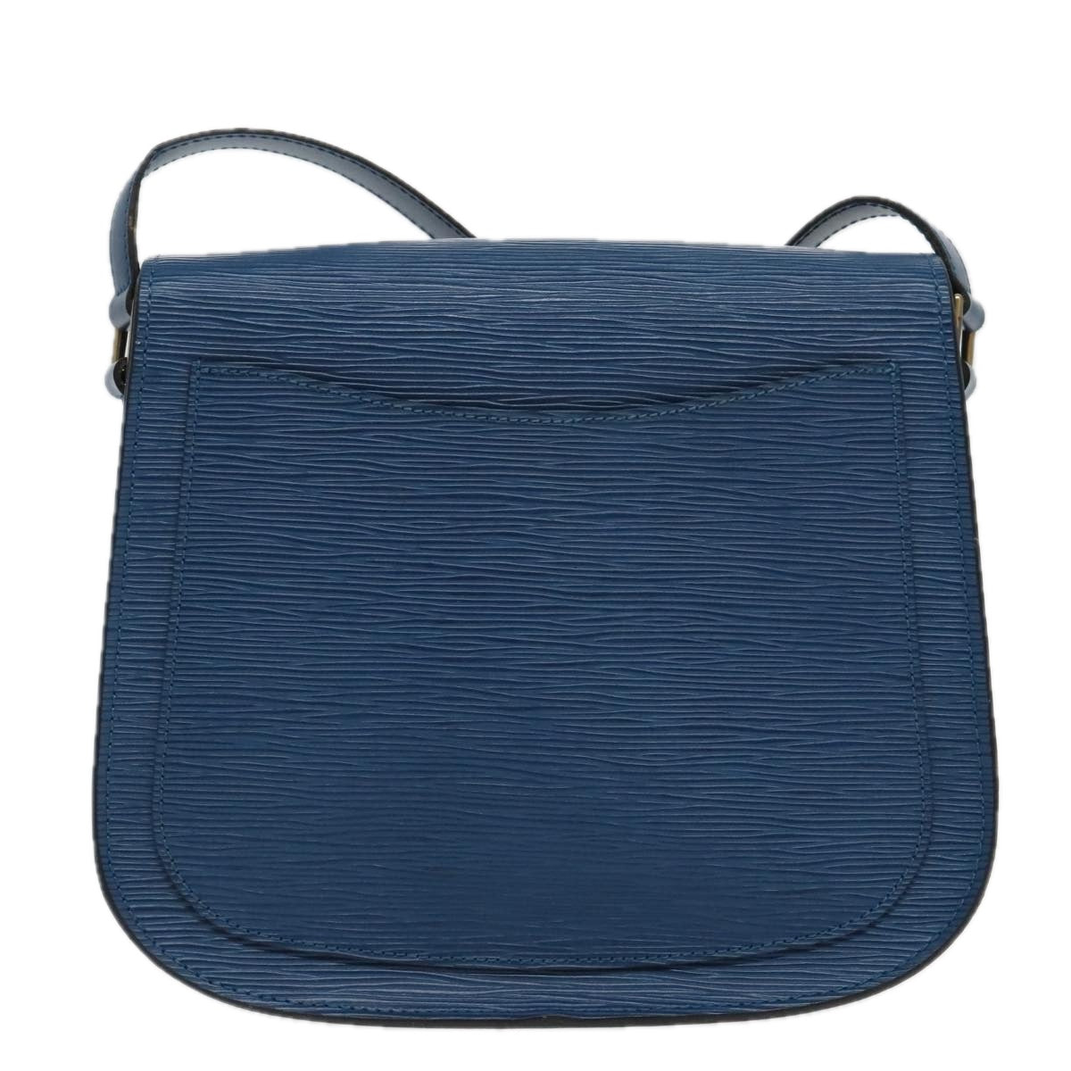 LOUIS VUITTON Epi Saint Cloud GM Shoulder Bag Toledo Blue M52195 LV Auth yk15714V