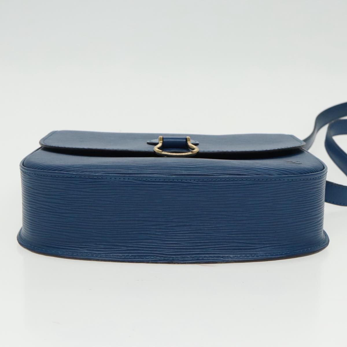 LOUIS VUITTON Epi Saint Cloud GM Shoulder Bag Toledo Blue M52195 LV Auth yk15714V