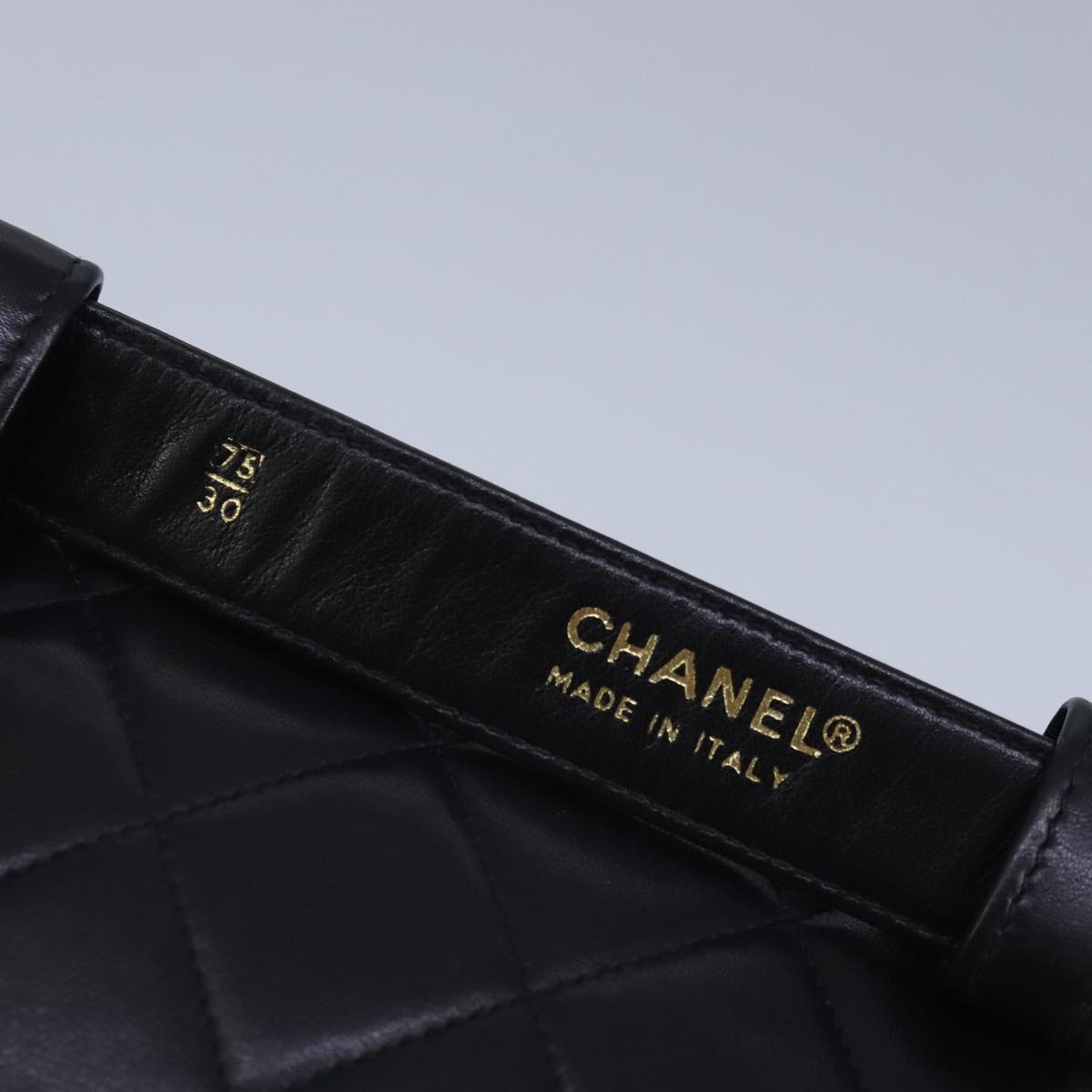 CHANEL Matelasse Waist bag Leather Black CC Auth yk15762