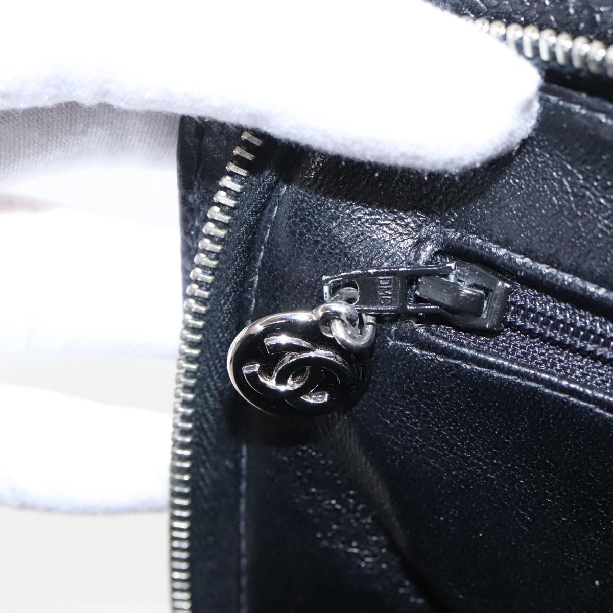 CHANEL Matelasse Tote Bag Caviar Skin Black CC Auth yk15918AV