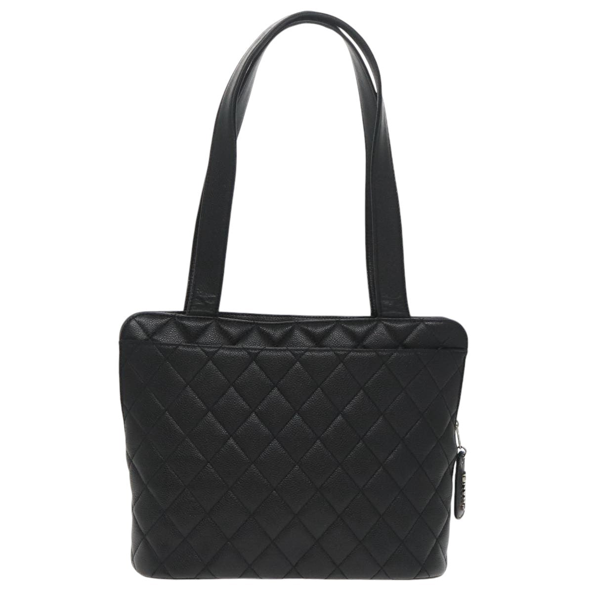 CHANEL Matelasse Tote Bag Caviar Skin Black CC Auth yk15918AV