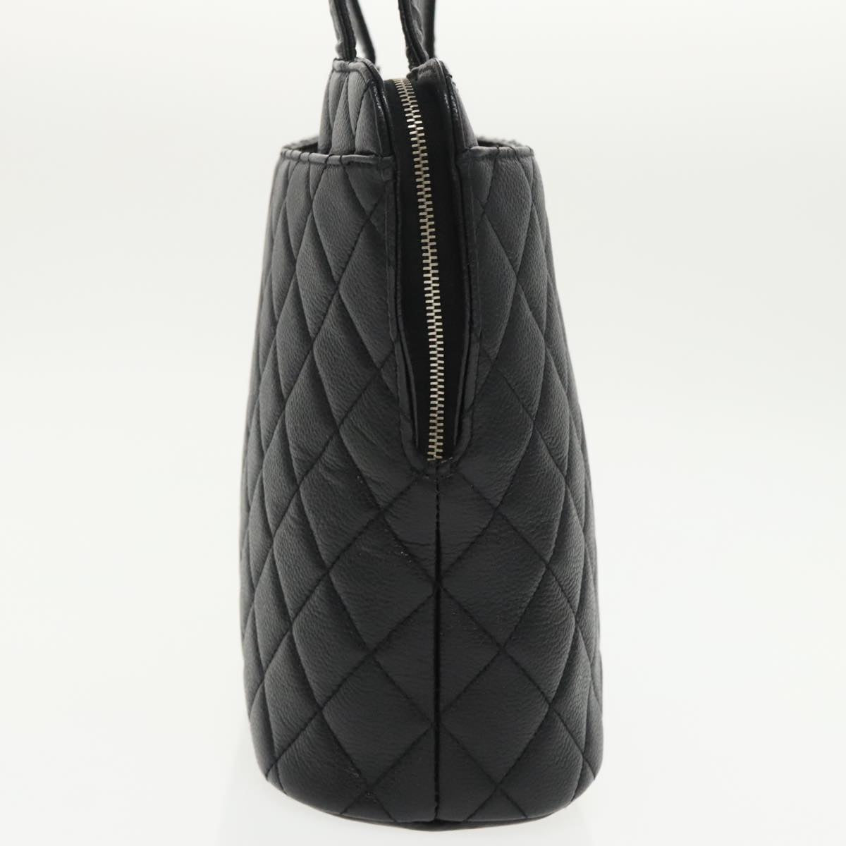 CHANEL Matelasse Tote Bag Caviar Skin Black CC Auth yk15918AV