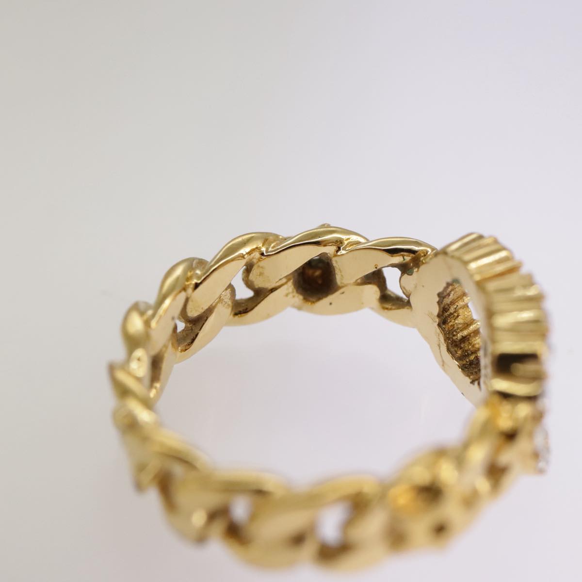 Christian Dior Ring metal Gold Auth yk15994