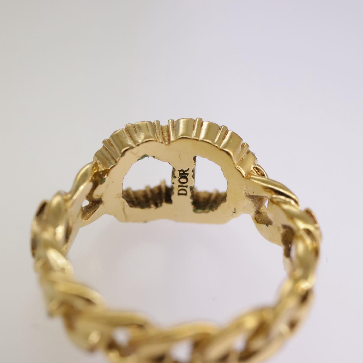Christian Dior Ring metal Gold Auth yk15994