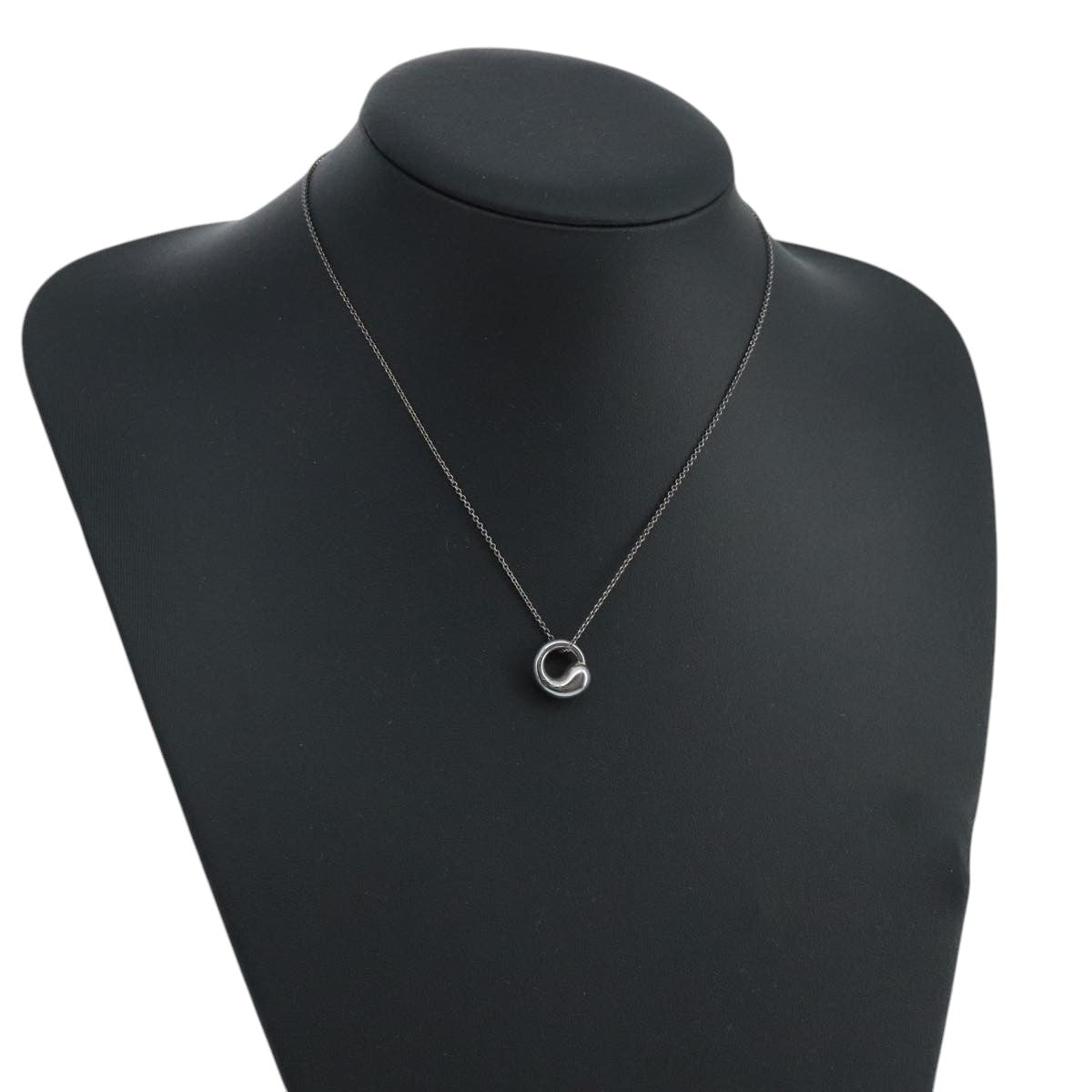 TIFFANY&Co. Eternal Circle Necklace Ag925 Silver tone Auth yk16202