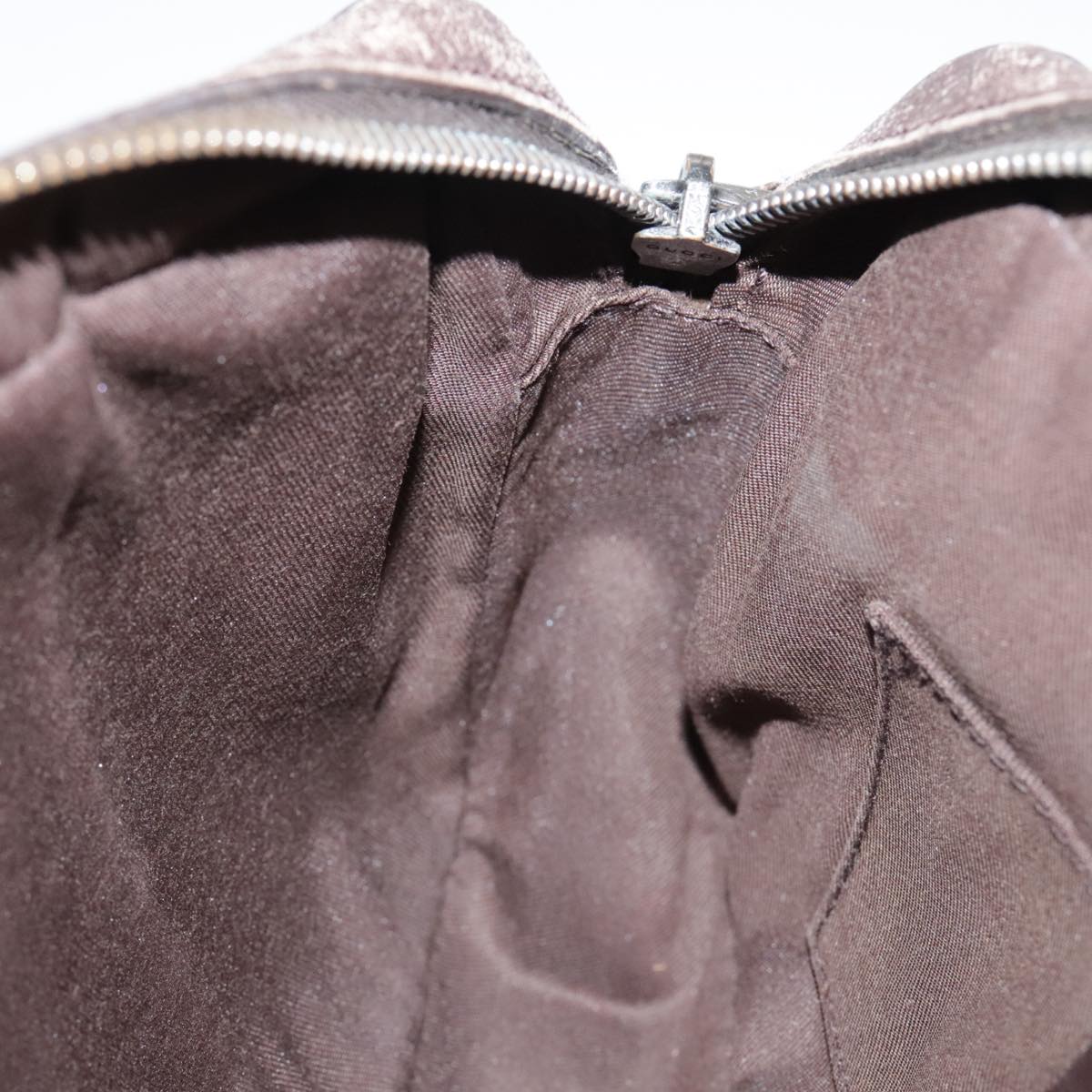 GUCCI GG Supreme Web Sherry Line Shoulder Bag Beige Silver 162910 Auth yk16237