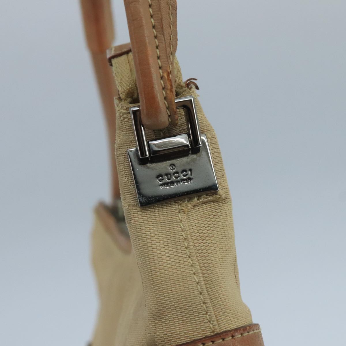 GUCCI GG Canvas Shoulder Bag Beige 001 3766 Auth yk16276