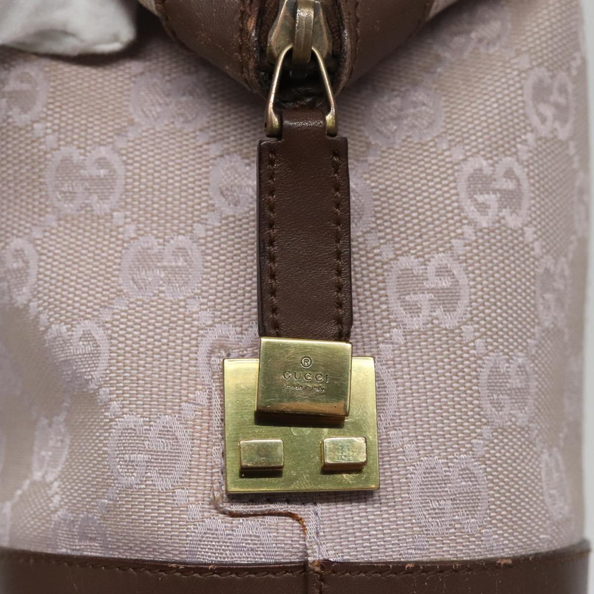 GUCCI GG Canvas Hand Bag Purple 92734 Auth yk16279