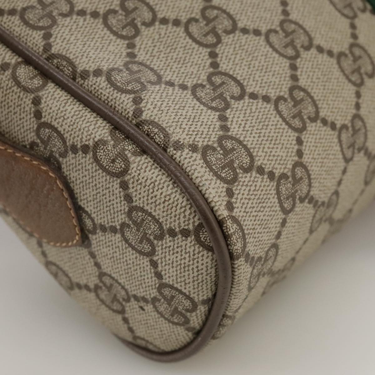 GUCCI Web Sherry Line GG Supreme Shoulder Bag PVC Beige 98 02 004 Auth yk16312