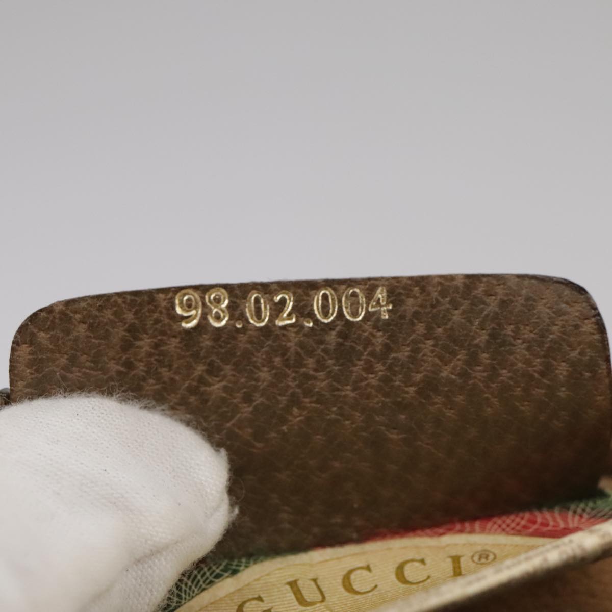 GUCCI Web Sherry Line GG Supreme Shoulder Bag PVC Beige 98 02 004 Auth yk16312
