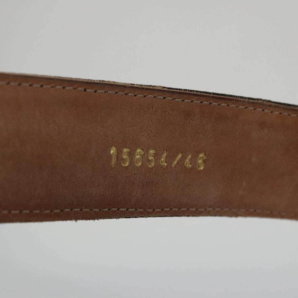 FENDI Zucca Canvas Belt 32.3""-36.2"" Brown Auth yk16363