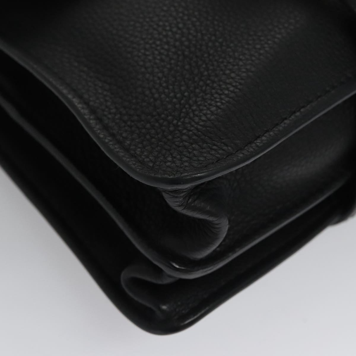 Chloe Small Day Abbey Hand Bag Leather 2way Black Auth yk16365AV