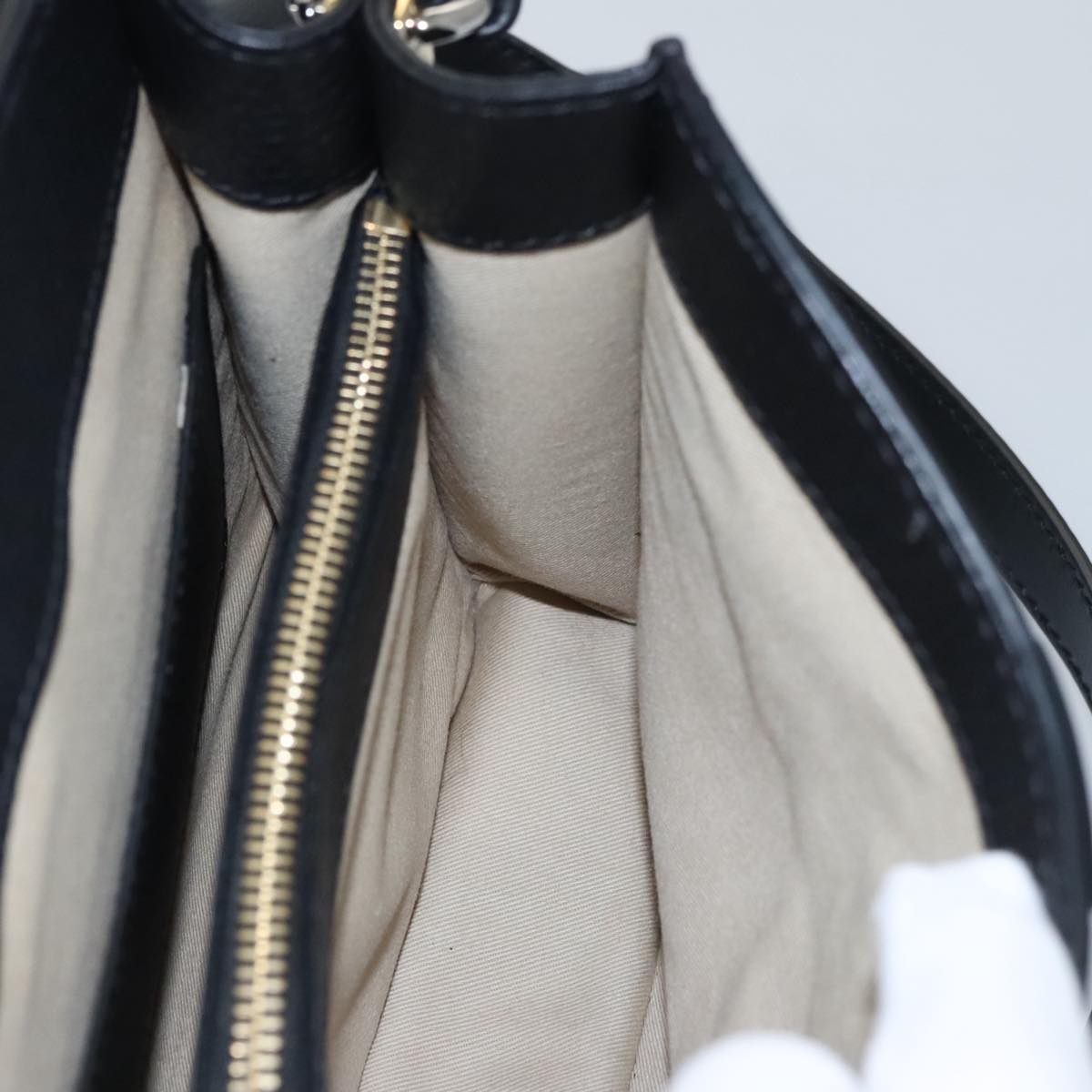Chloe Small Day Abbey Hand Bag Leather 2way Black Auth yk16365AV