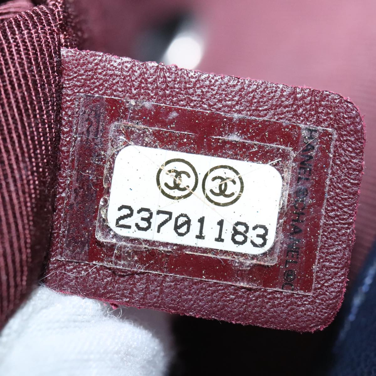 CHANEL Matelasse Turn Lock Chain Hand Bag Leather 2way Navy Gold CC Auth yk16451