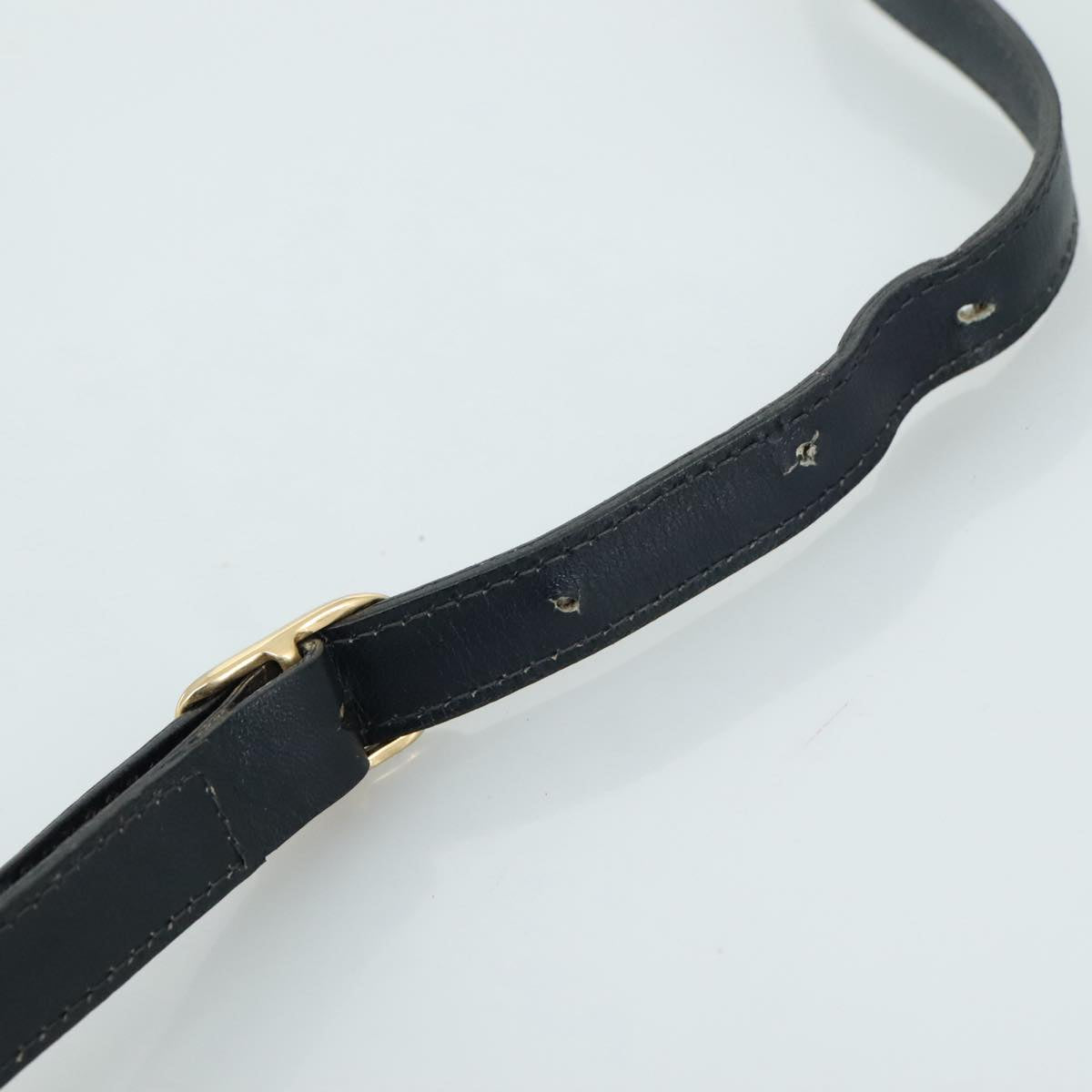 CELINE Macadam Canvas Shoulder Bag Coated Canvas Navy Auth yk16460