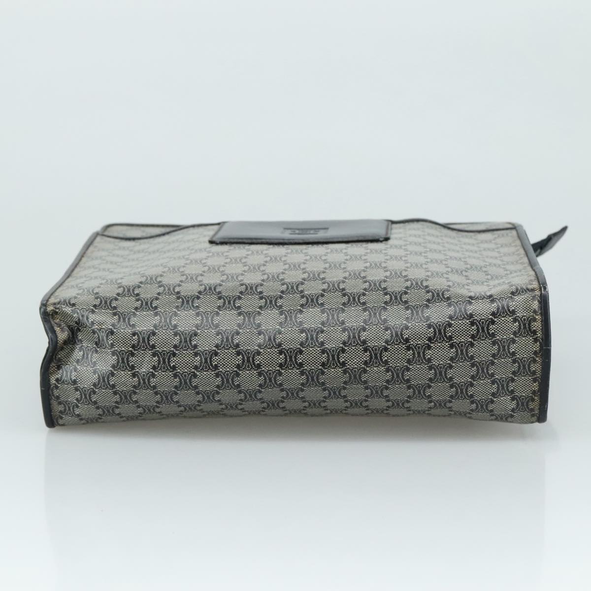 CELINE Macadam Canvas Shoulder Bag Coated Canvas Navy Auth yk16460