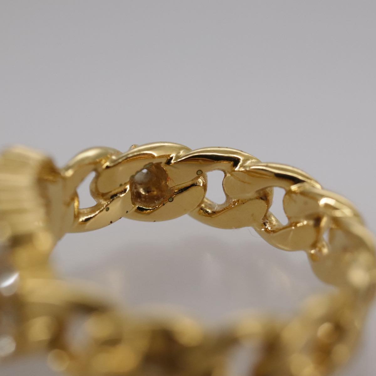Christian Dior Ring metal Gold Auth yk16507