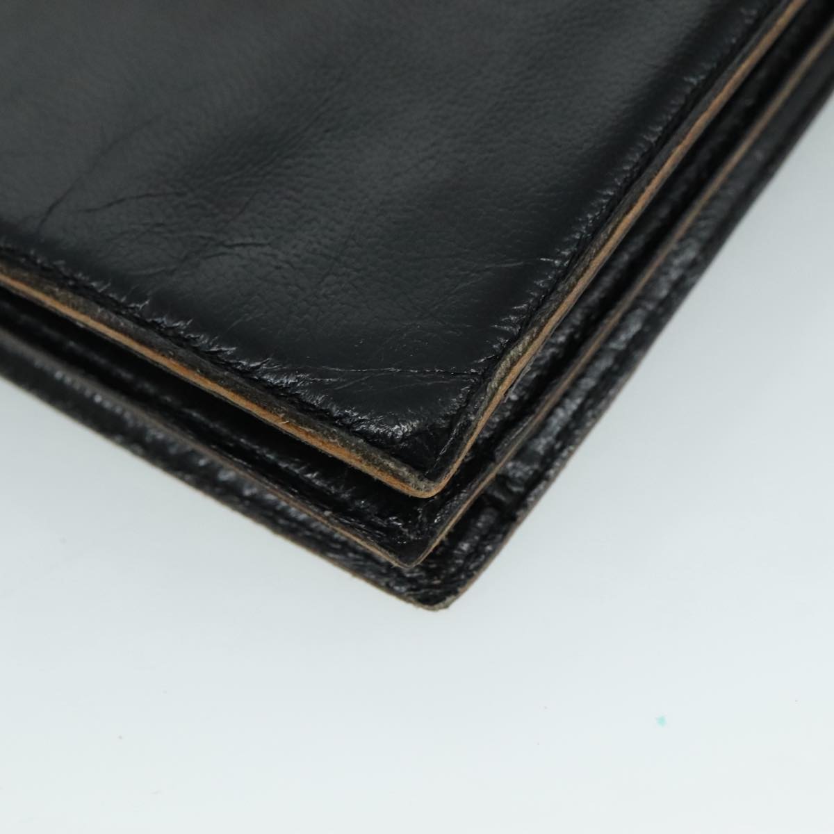 SAINT LAURENT Shoulder Bag Leather Black Auth yk16514