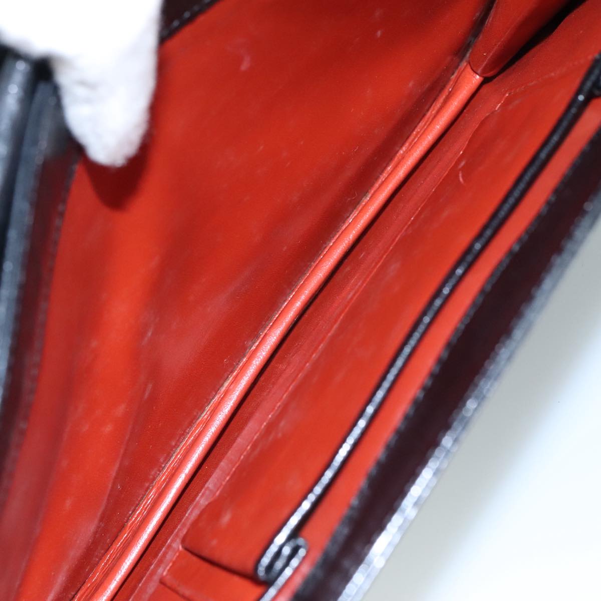 SAINT LAURENT Shoulder Bag Leather Black Auth yk16514