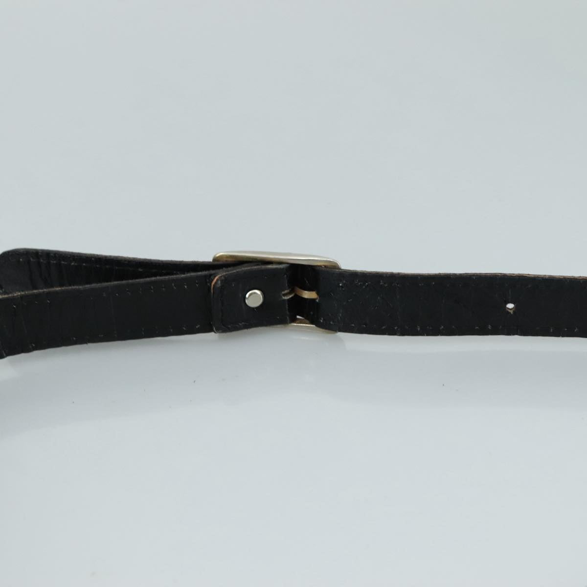 SAINT LAURENT Shoulder Bag Leather Black Auth yk16514