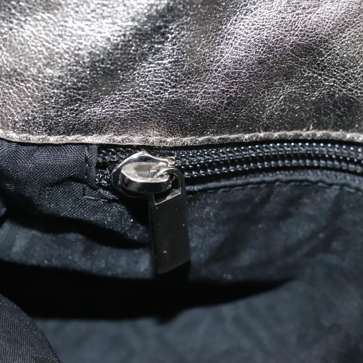 Salvatore Ferragamo Gancini Hand Bag Leather Gold Tone Auth yk16674