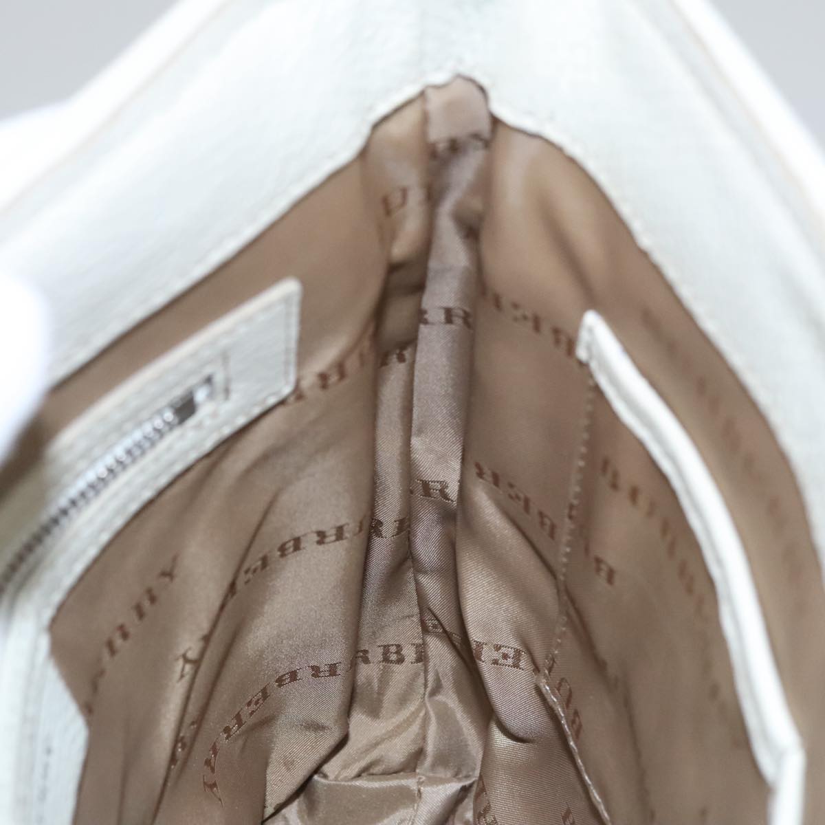 BURBERRY Nova Check Shoulder Bag Canvas Beige Auth yk16685