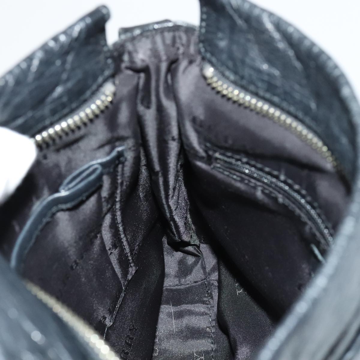 BURBERRY Shoulder Bag Leather Black Auth yk16686