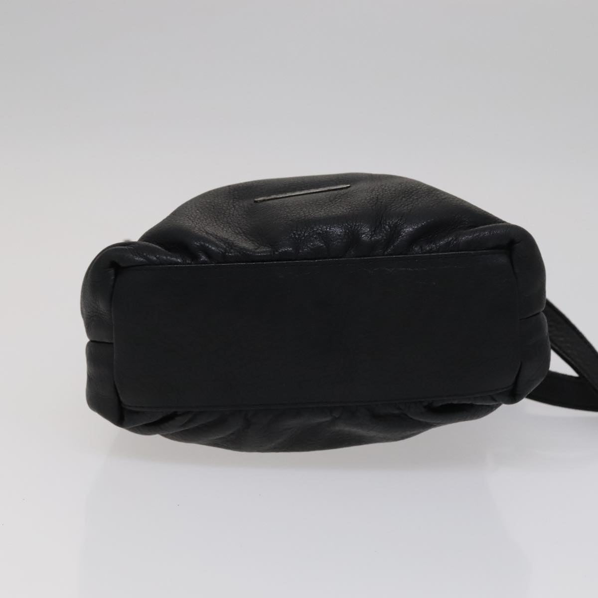 BURBERRY Shoulder Bag Leather Black Auth yk16686