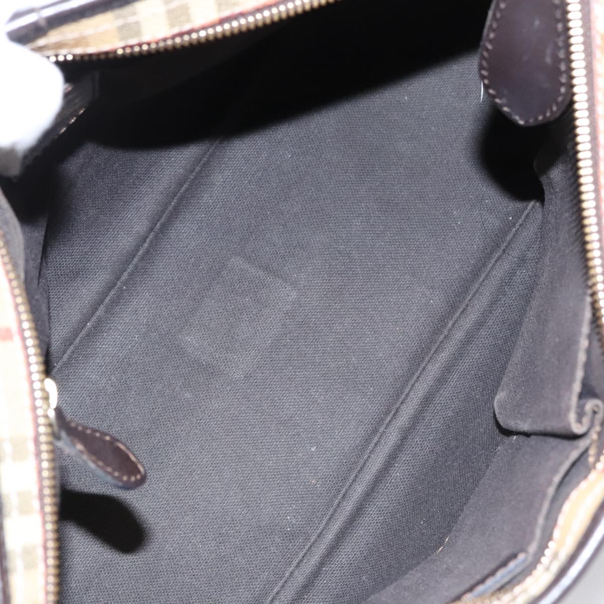 BURBERRY Nova Check Tote Bag PVC Leather Beige Auth yk16711