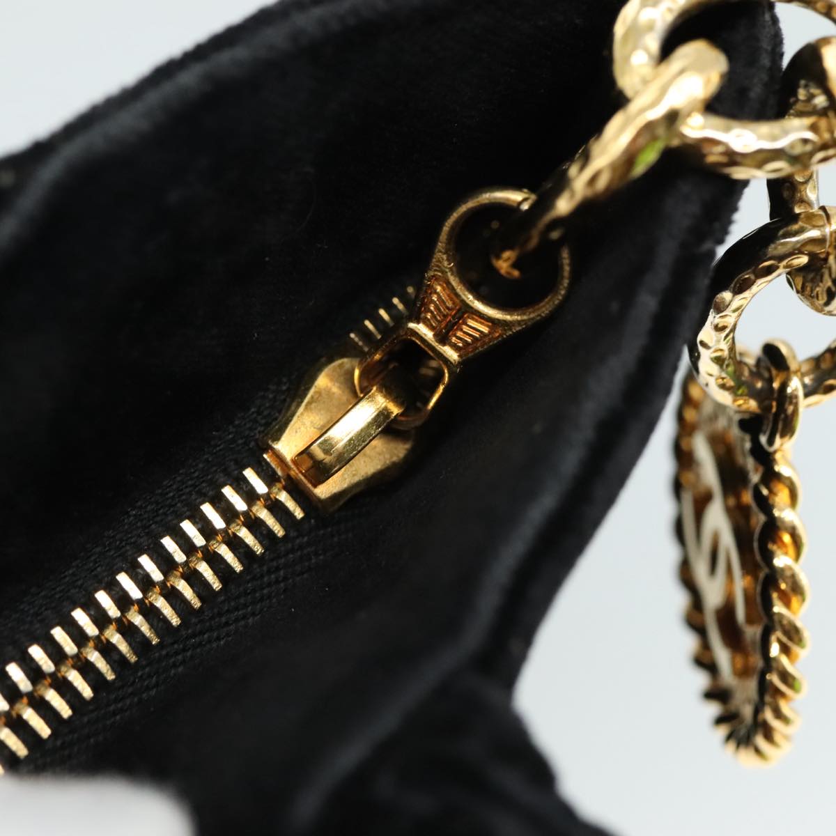 CHANEL Matelasse Standard Tote Bag Velor Black CC Auth yk16770