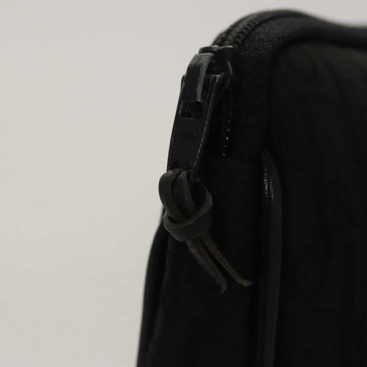 Christian Dior Trotter Canvas Clutch Bag Gold Black Auth yk16815