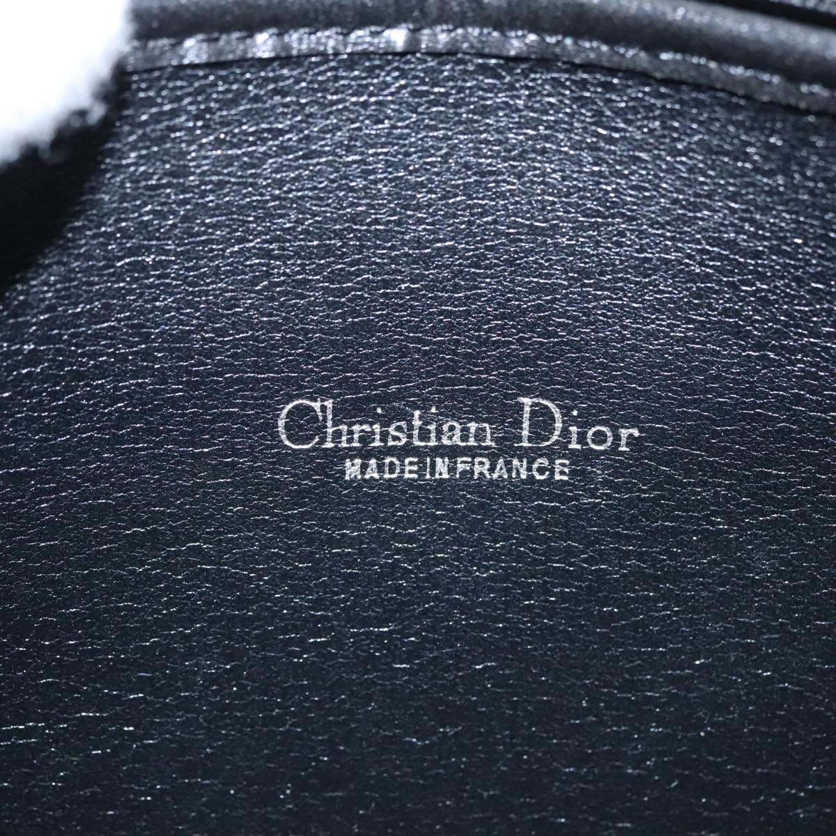 Christian Dior Trotter Canvas Clutch Bag Gold Black Auth yk16815