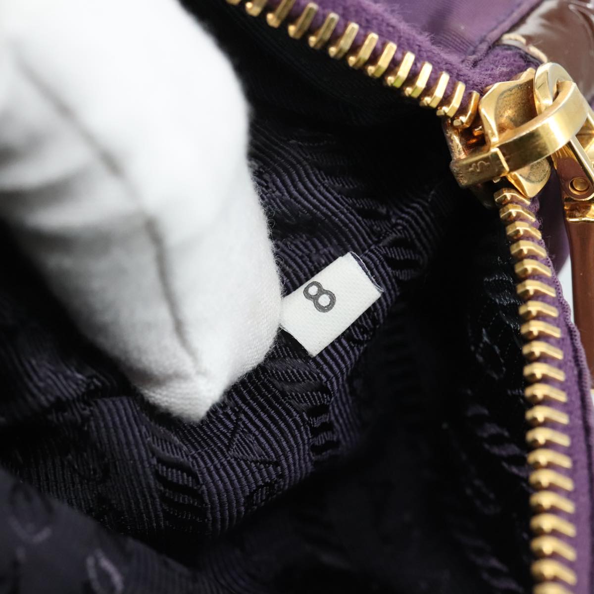 PRADA Pouch Nylon Purple Auth yk16822