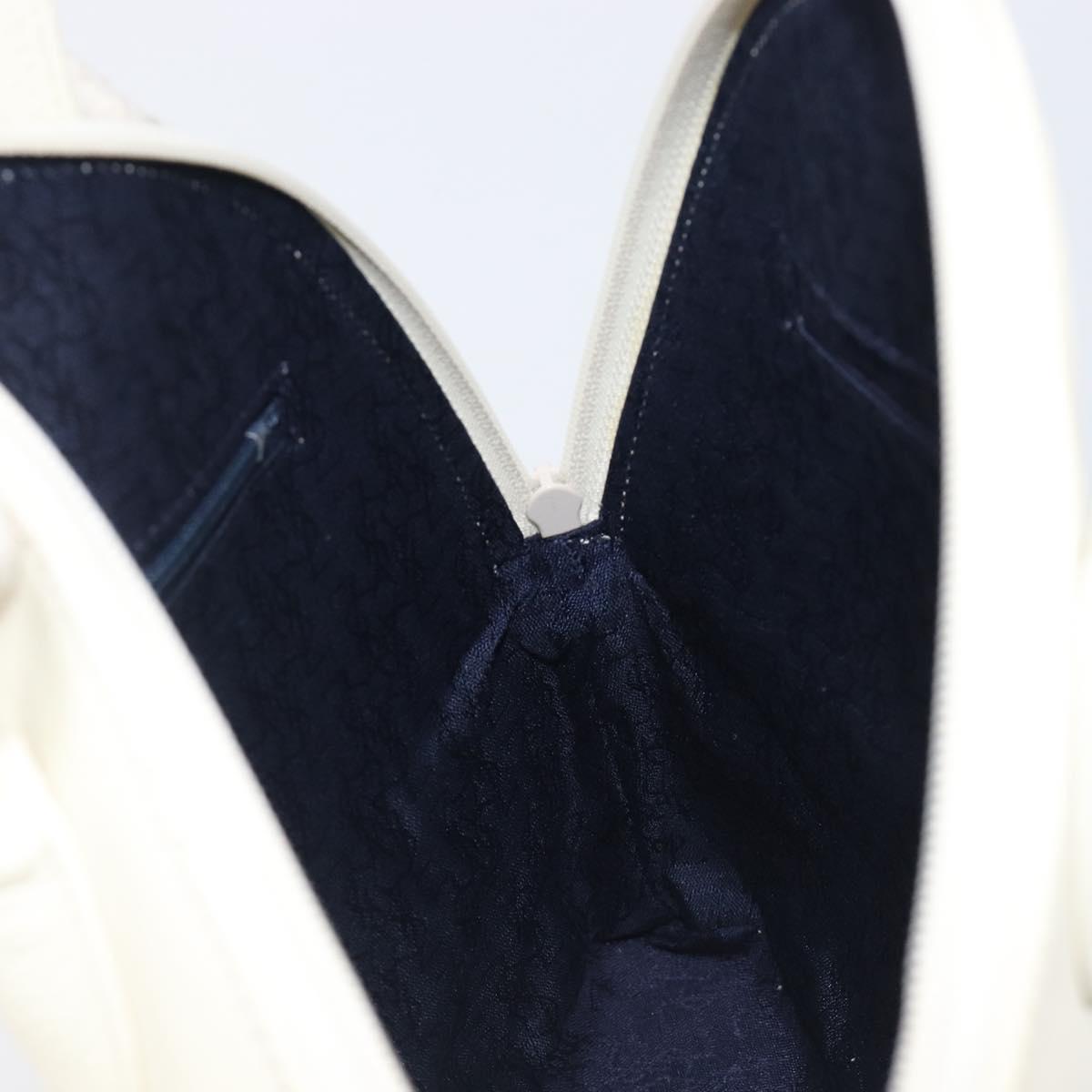 SAINT LAURENT Hand Bag Leather White Auth yk16838