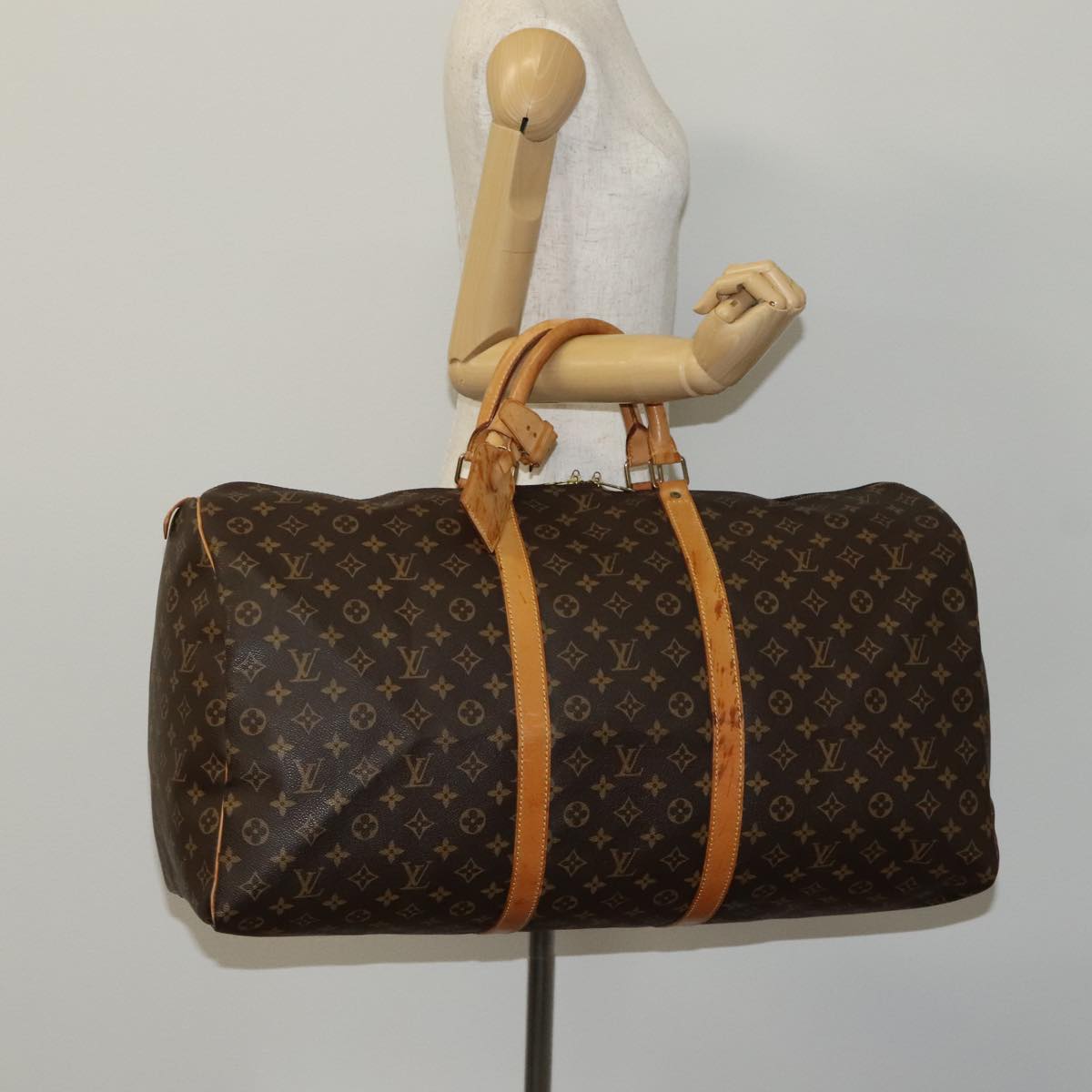 LOUIS VUITTON Monogram Keepall 60 Boston Bag M41422 LV Auth yk16849