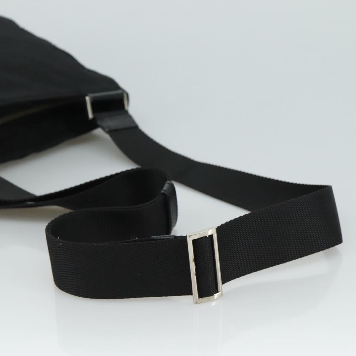 PRADA Quilted Shoulder Bag Nylon Black Auth yk16865