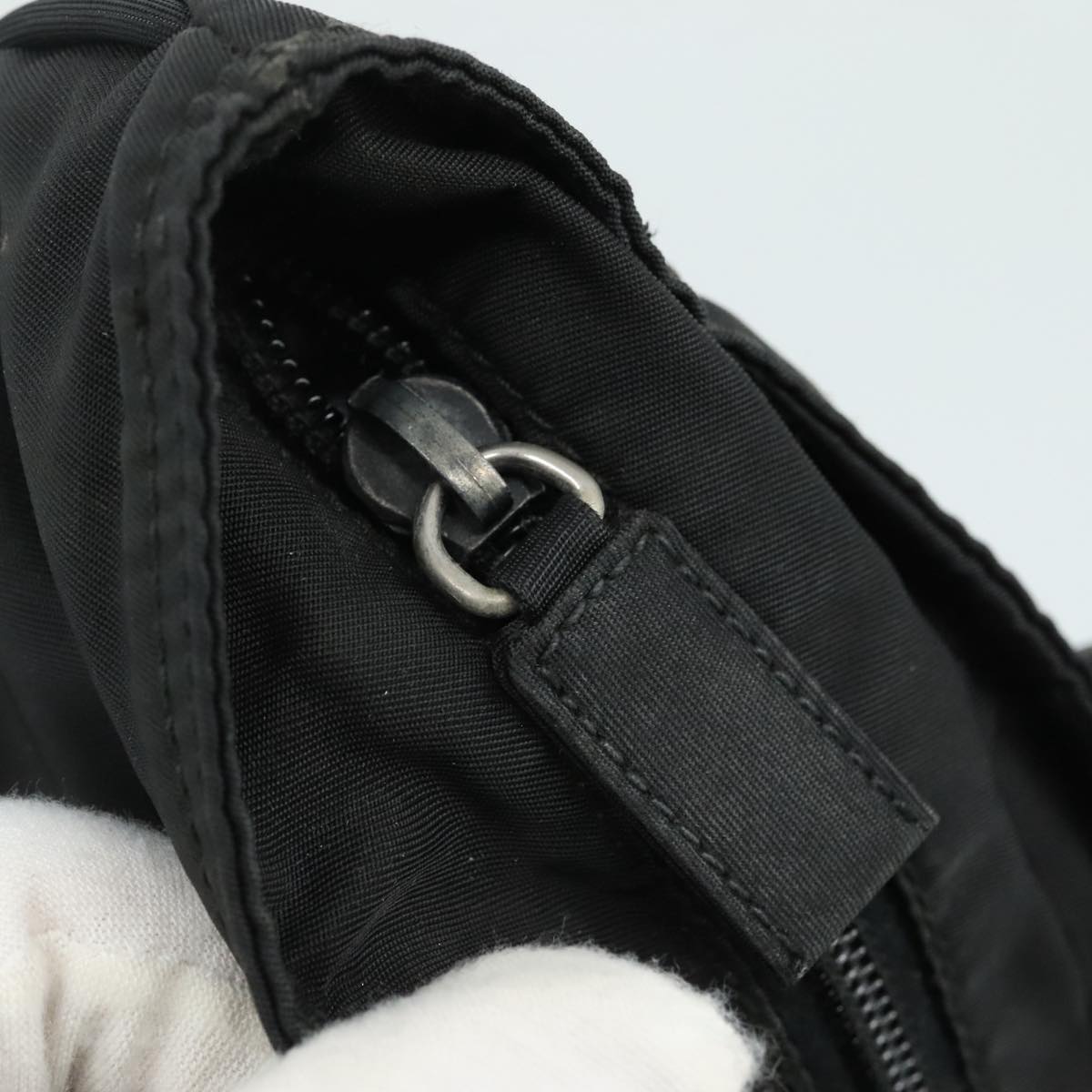 PRADA Tote Bag Nylon Black Auth yk16893