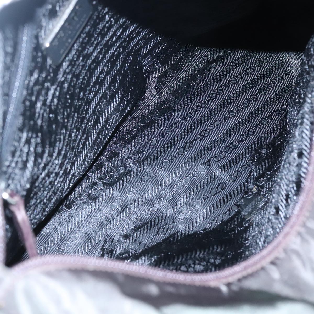 PRADA Chain Shoulder Bag Nylon Khaki Auth yk16918